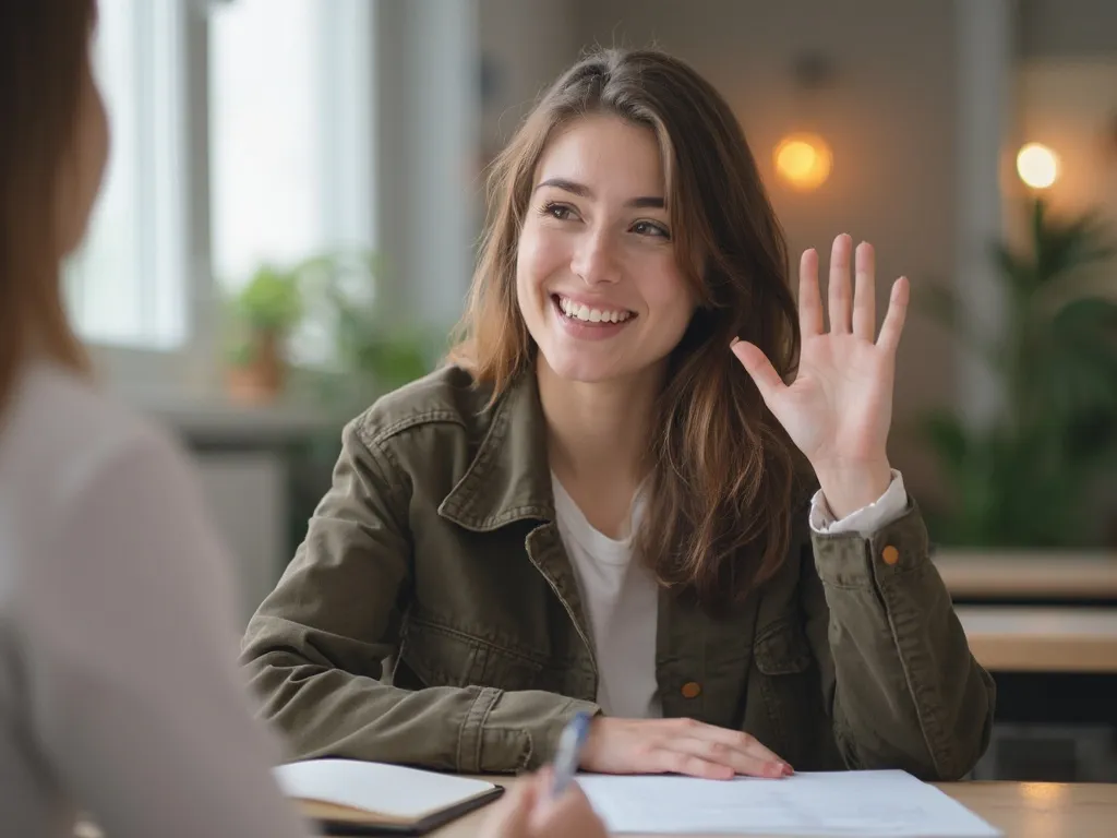Erudite Tuition math methods tutor waving at her student in prepration for an upcoming tutoring session.