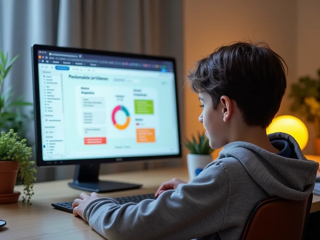 Erudite Tuition student receiving personalized online tutoring with adaptive learning technology